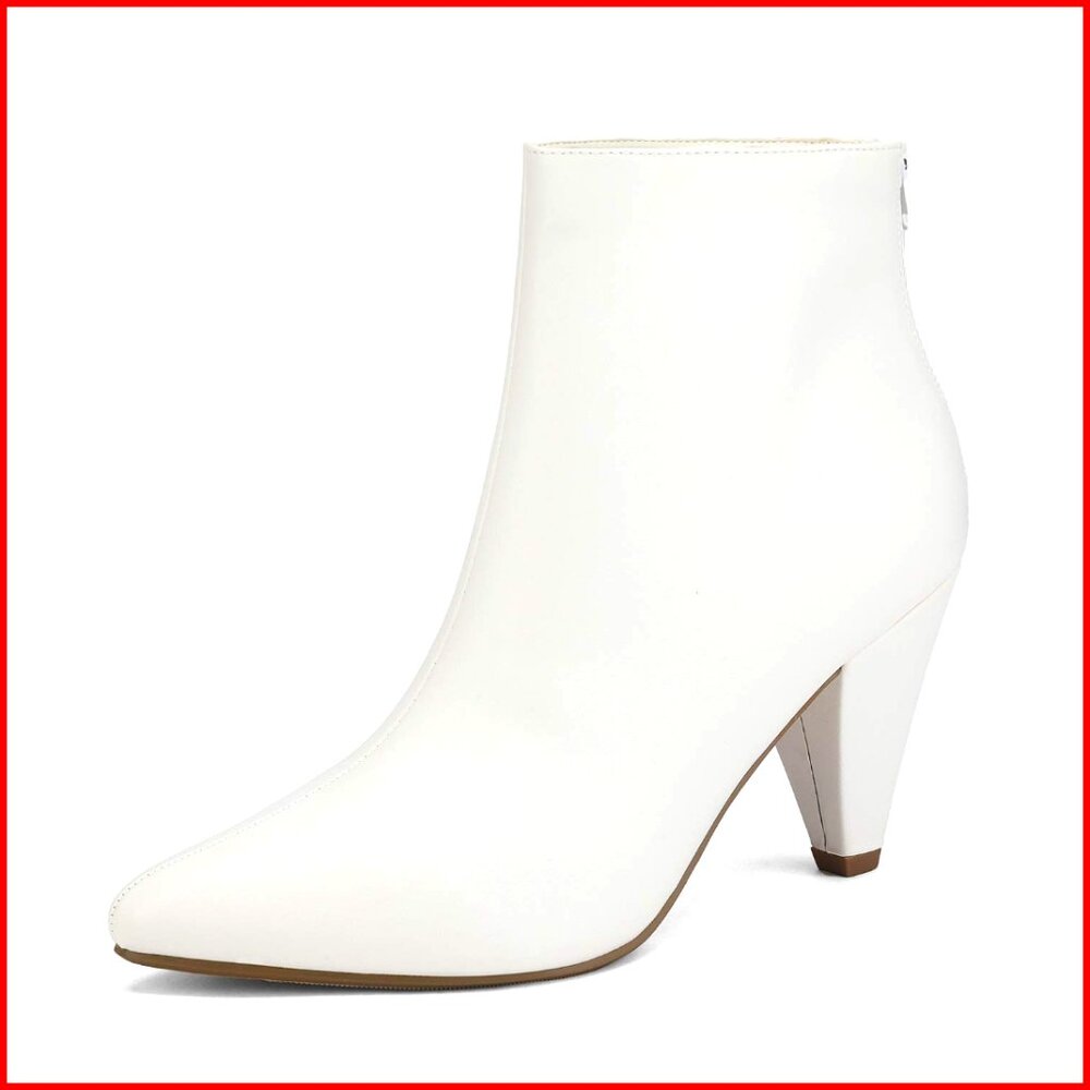 Pointed Toe Ankle Boots High Heel Zipper Dress Booties Fashion